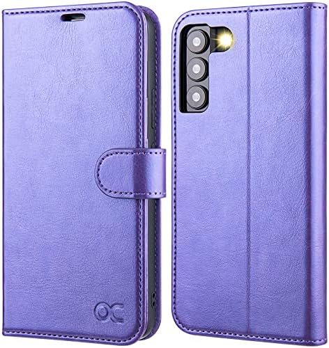 OCASE Compatible with Samsung Galaxy S22 Case, Premium PU Leather Wallet Phone Case with [RFID Blocking][Card Holder][TPU Inner Shell] Shockproof Flip Cover for Samsung Galaxy S22 5G 6.1 Inch,Black