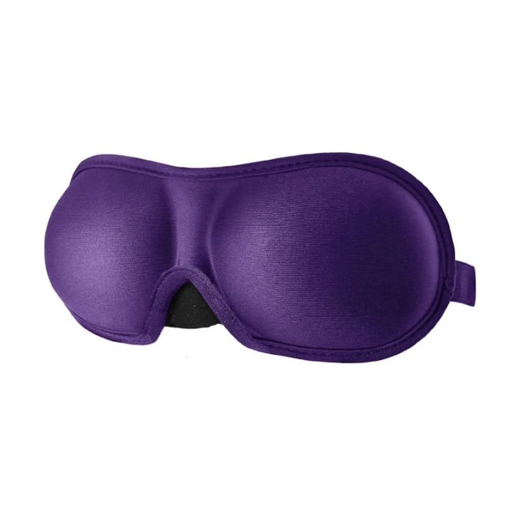 Mascherina per dormire in raso di seta, confortevole, per dormire, per rilassarsi, ingrandita, per donne e uomini, per dormire e per la salute (viola, 2 pezzi)