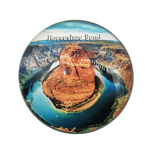 Imán de nevera 3D Horseshoe Bend vidrio cristal miniatura 1