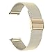 TRUMiRR Band for Garmin Vivomove HR/Venu Sq 2, 20mm Mesh Stainless Steel Watchband Bright Gold Strap for Garmin Vivoactive 6 5 3 / Vivomove 3 Luxe Style/Venu Sq/Venu 2 Plus