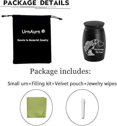 Miniatura 6 de Urnas pequeñas de cremación con texto grabado personalizado, hermosa urna de recuerdo hecha a mano para funeral, urnas decorativas pacíficas para