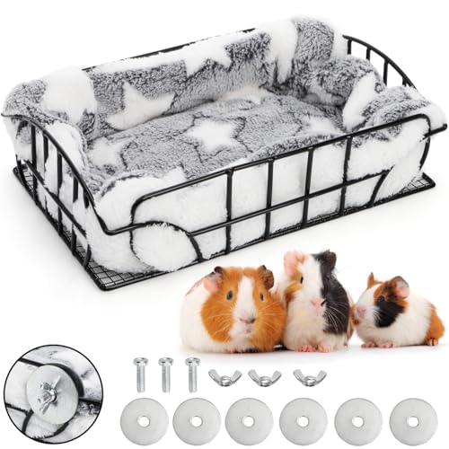 Rat Cage Platform, Metal Basket Rat Hammock with Mat, Hanging Che...