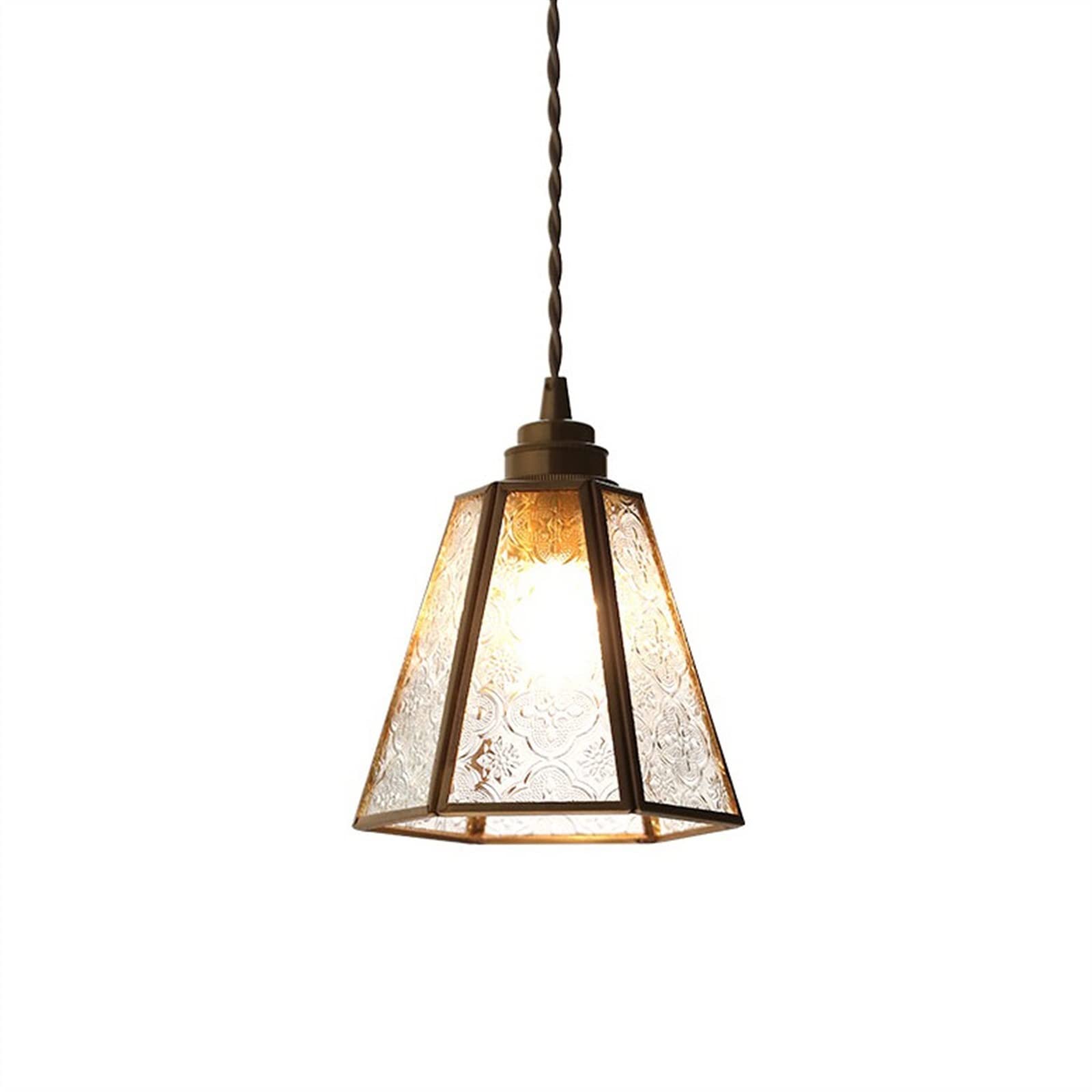 Yinj9562fg Chandeliers Simple Retro Glass Chandelier Bedroom Bedside Lighting Chandelier Ceiling Light Island Table Chandelier Living Room