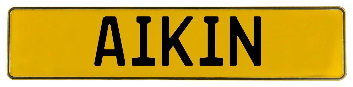 Vintage Parts 583138 Wall Art (Aikin Yellow Stamped Aluminum Street Sign Mancave)