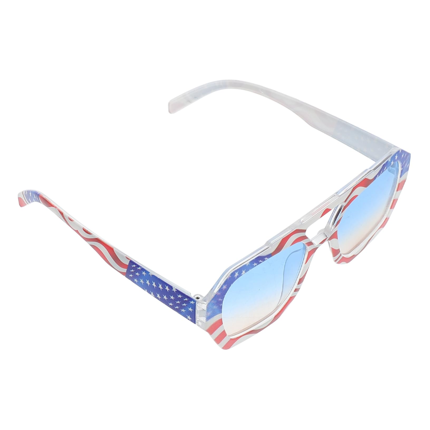 FRCOLOR Patriotic Usa Flag Sunglasses Men's Small Rectangle Fashion Eyewear for 4th of July and Parties
