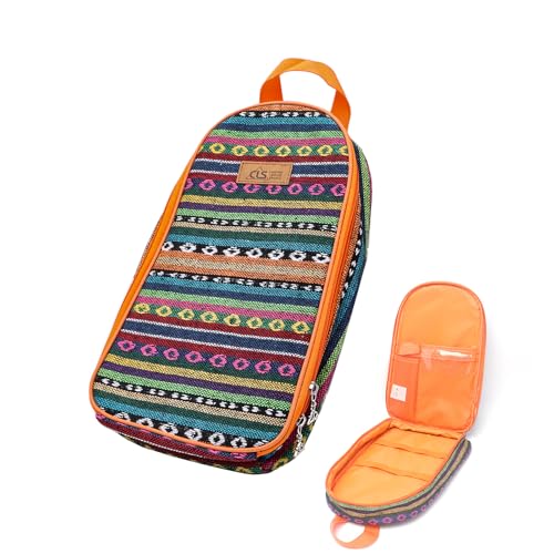 NatSumeBasics Travel Camping Cooking Utensils Organizer Bag Orange Portable Storage Pouch for BBQ Camp Cookware Kitchen Accessories Kit Bag (Only 1 Orange Bag)