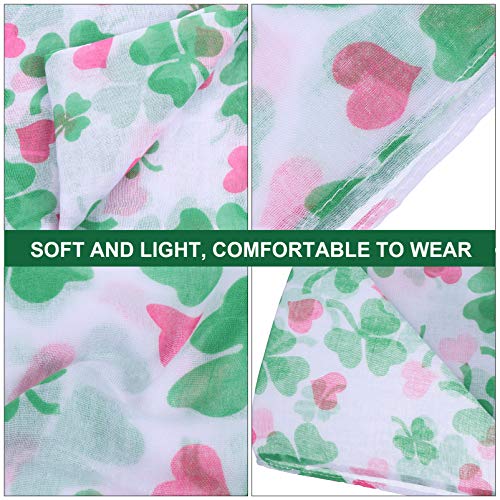 KESYOO St. Cachecol Do Dia de Patricks Shamrock Xale Irlandês Lenços de Trevo Embrulhar para Mulhere