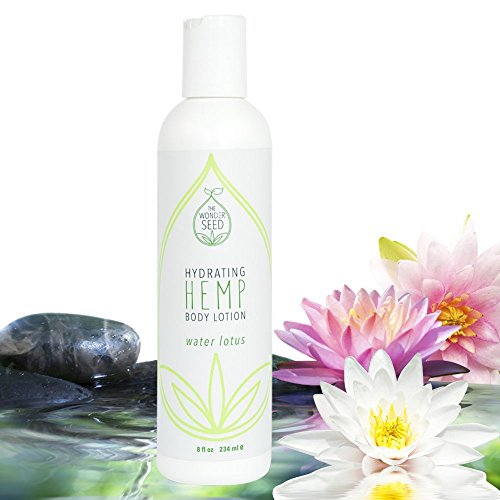 The Wonder Seed Hemp Oil Body Lotion For Women & Men - 100% Natural Organic Formula - Intensive Hydrating Action - Non Greasy Daily Moisturizer - Proudly Cruelty Free Beauty Products (Water Lotus) #TOP7