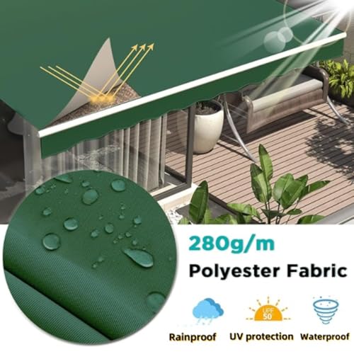 Solución de sombra al aire libre con toldo retráctil de repuesto resistente a la intemperie 3