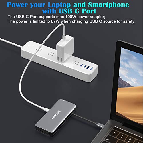 image for MOKiN USB C Hub Multiport Adapter - 10 in 1 Portable Dongle with 4K HD