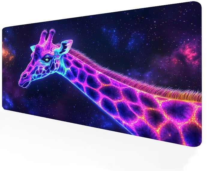 Tapis de souris gamer 1200x600 XXL violet motif girafe G1-852