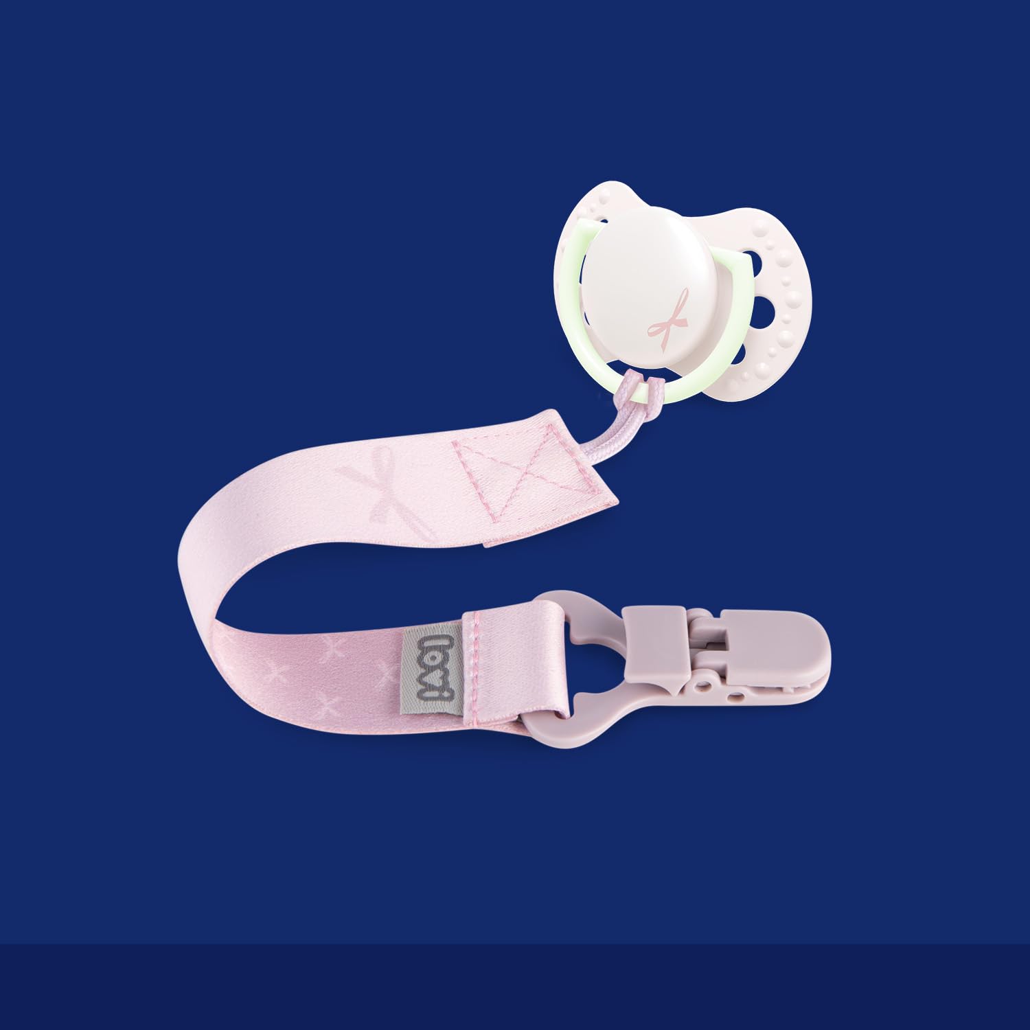 LOVI Baby Shower Geschenkset – 4 Babyflaschen (2 x 150 ml, 2 x 250 ml), Beruhigungssauger 0–2 M., Schnullerband, Set für Neugeborene (Girl)