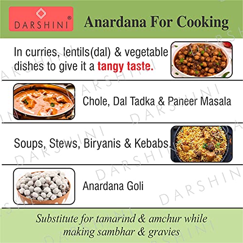 Image of Darshini Anardana Powder 200 gm - Dry Pomegranate Seeds Powder | Organic Tangy Flavor Spice for Cooking, Chutneys, Curries, Chaats & Marinades | No Preservatives (Pack of 1)