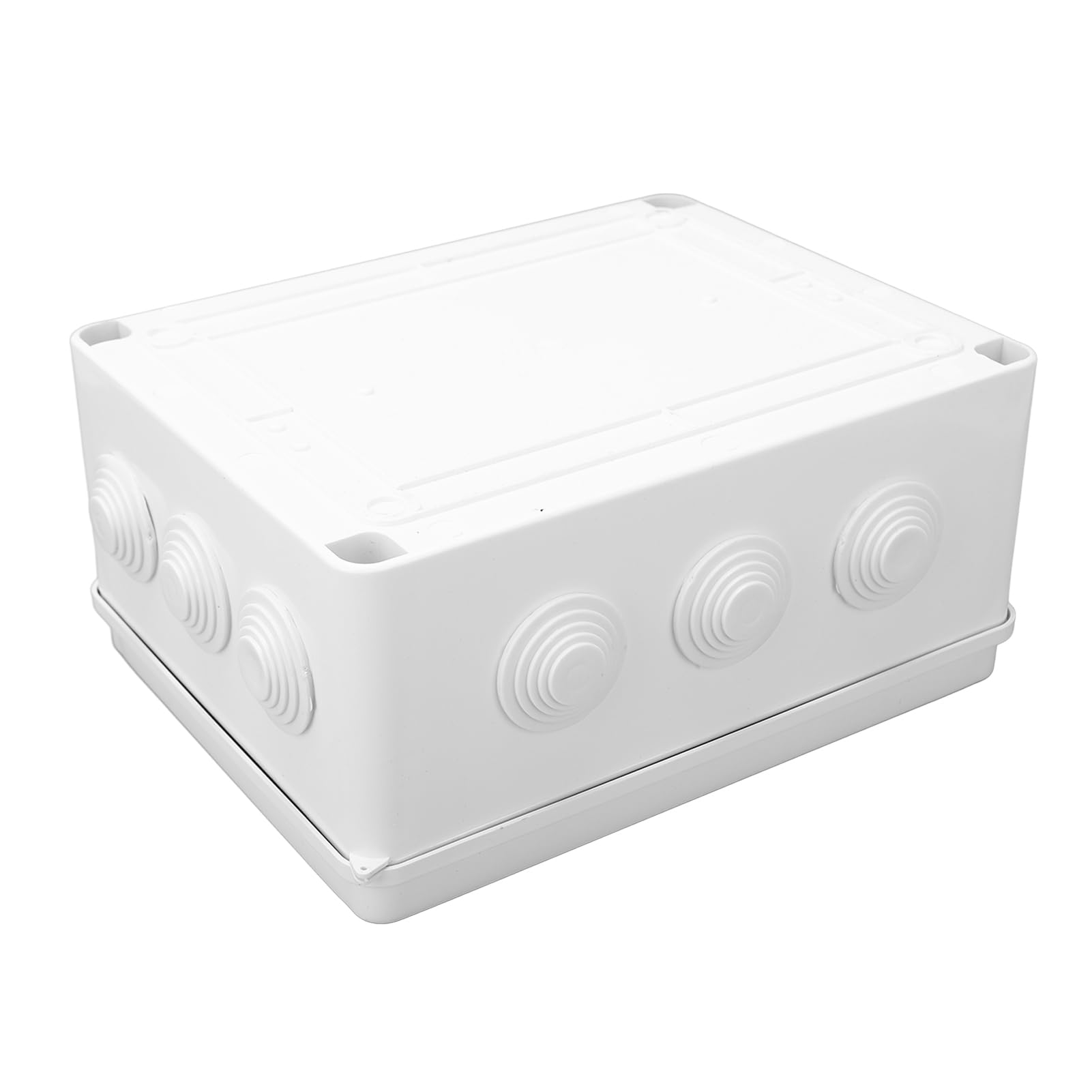 Scatola di giunzione, Scatola elettrica esterna impermeabile IP65 Custodia in plastica ABS con tappo in gomma per progetti elettrici, 255x200x120mm