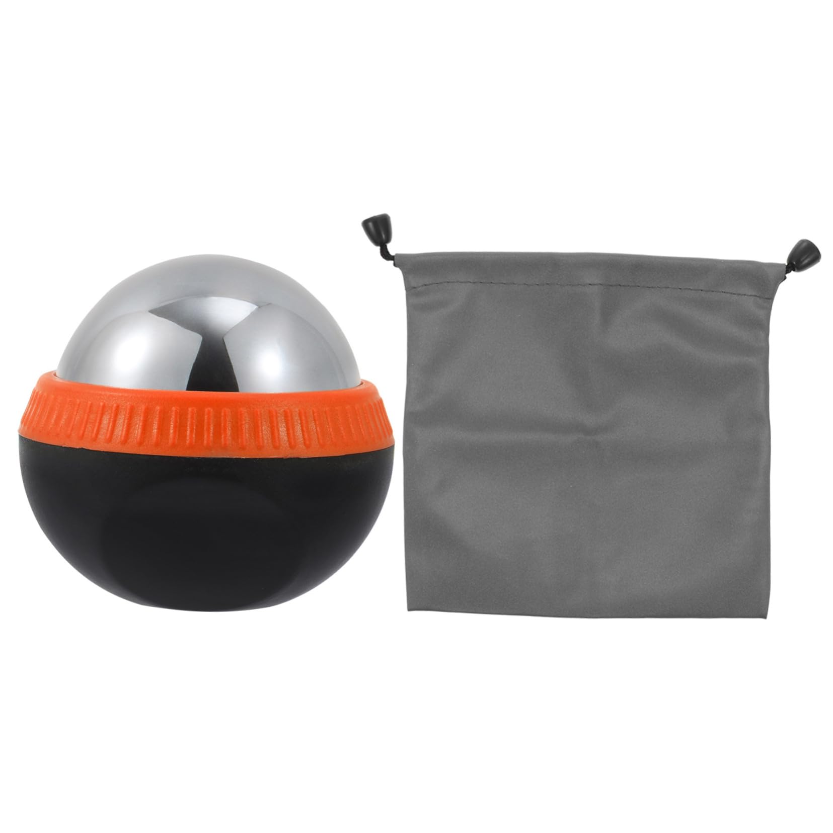 Balle de Massage en Acier Inoxydable, Portable, pour Récupération Musculaire, à Froid Chaud, avec Paquet de Rangement, Après le Sport