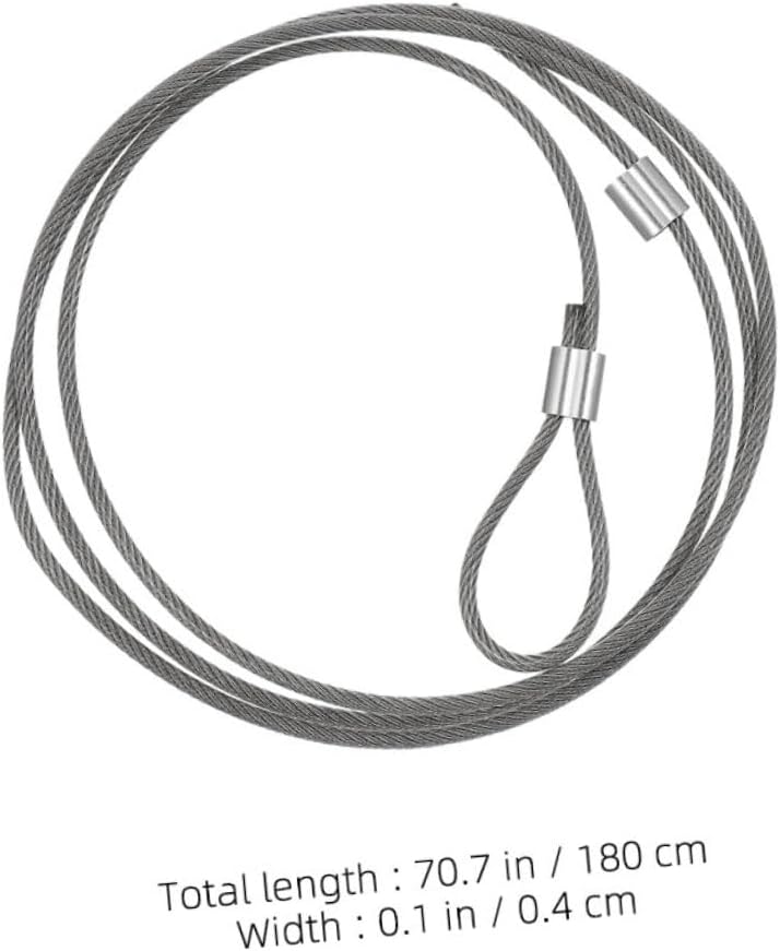 Basketball Hoop Net String 4mm Sturdy PVC-Coated Steel Wire with Aluminum Buckle for Outdoor Basketball Net Repair and Replacement Sports Court Use