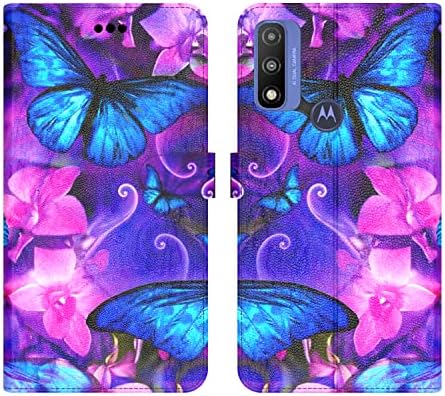 REXKEY Motorola Moto g Pure Phone Case Phone Wallet Case Credit Card Holder Premium PU Leather Wallet Flip Protective Phone Cover Case for Motorola Moto g Pure 2021 with RFID Blocking-Black, Blue