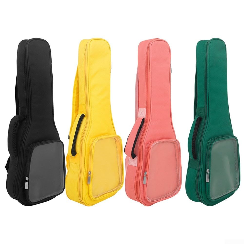 SPORTARC Mantén tu ukelele seguro, bolsa transparente de 23 pulgadas, funda suave de esponja, mochila de hombro, Pink