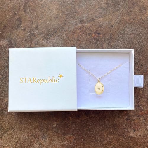 925 Sterling Silver Starburst Pendant Locket Necklace for Women2