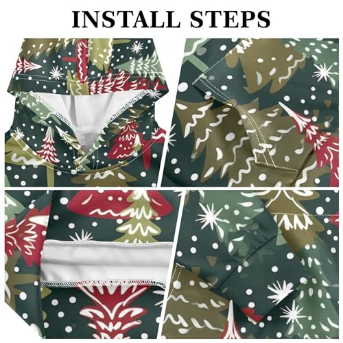 Kids Hoodies Sweaters Christmas Xmas Trees Hooded Sweatshirts with Big Pockets for Boys Girls B04003213