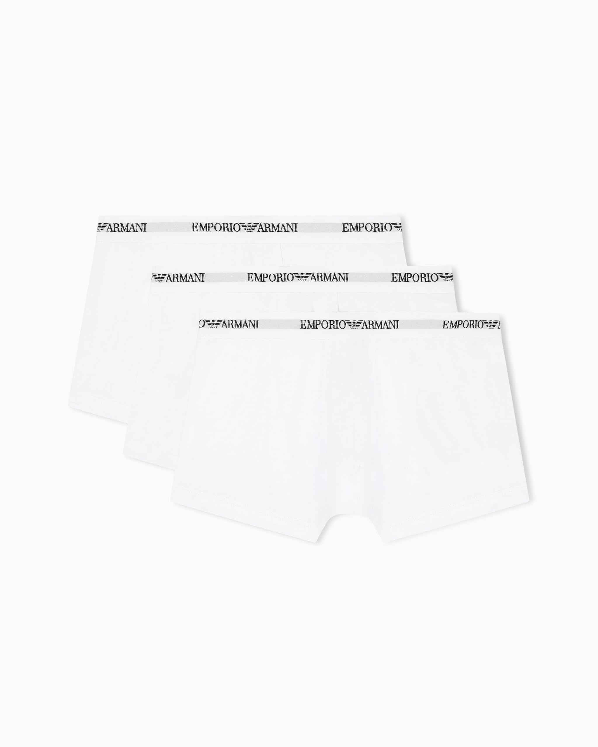 Emporio Armani Man's Core Logoband 3-Pack Trunk, White, XXL