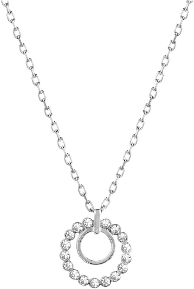 Swarovski Cathy Double Pendant, Rhodium Plated