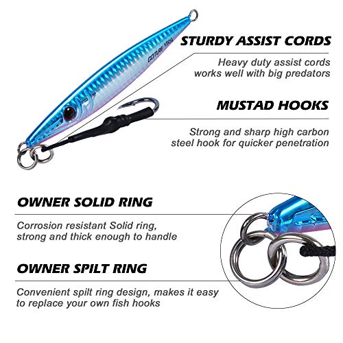 image for Goture Lead Vertical Jigs Saltwater Artificial Bait Boat Fishing Lures