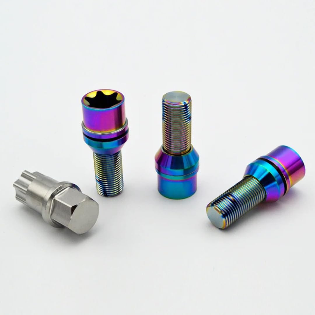Śruby do Kół dla BMW, dla VW, Śruba koła tytanowa M12x1,5x28-45mm Torx z podkładką stożkową