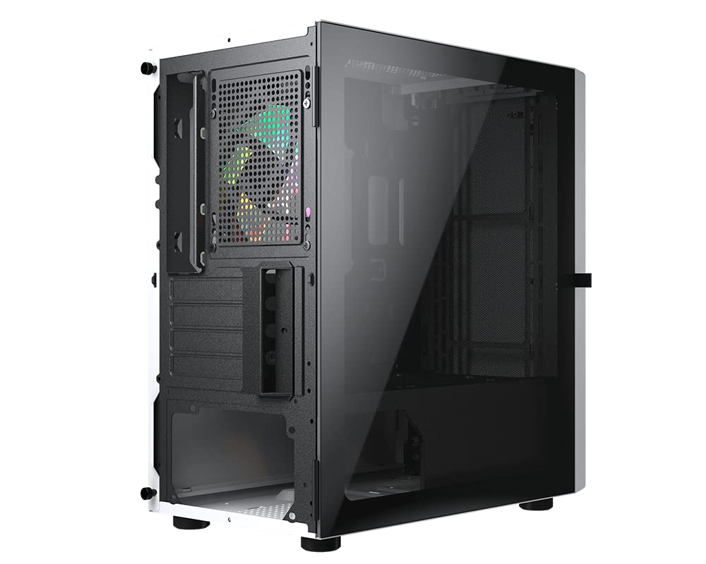 Cougar Gaming | BOITIER PC Gaming | PURITYRGBWHITE - Panneau latéral en Verre trempé - RGB Personnalisable - Compatible avec Cartes mères ATX, Micro ATX et Mini ITX - Compartiment PSU