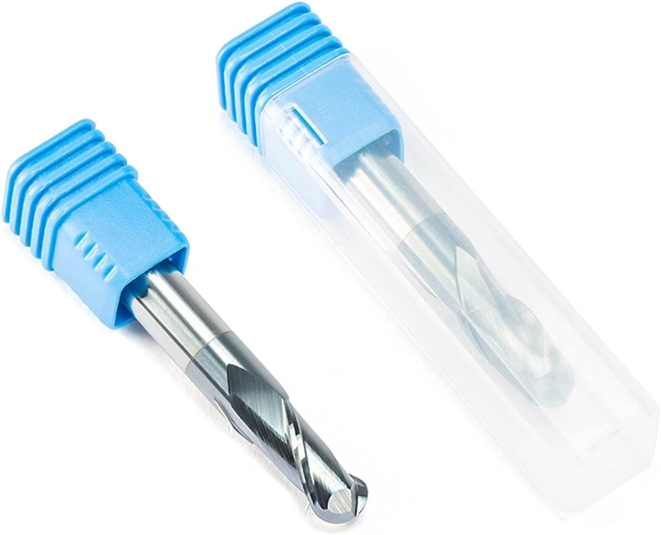 Carbide Milling Cutter 5PC Ball End Milling Cutter R5mm Milling Processing 75mm Tungsten Steel Spiral Drill Bit Milling Cutter HRC55 2F CNC Metal Cutting