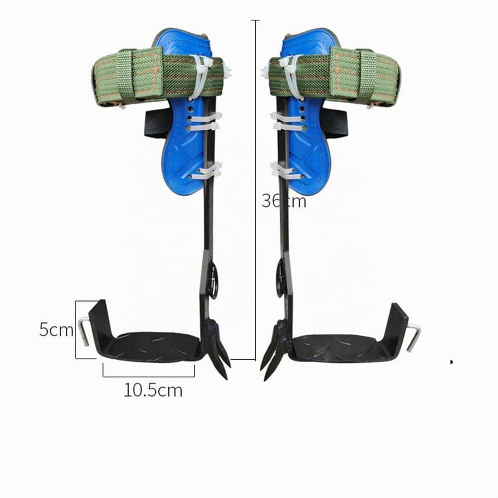 Garvee Set ramponi regolabili in acciaio per arrampicata su alberi - Portata 150kg - Due denti verticali - Perfetti per caccia, potatura, raccolta frutta e lavori su alberi e pali - Modello: due denti