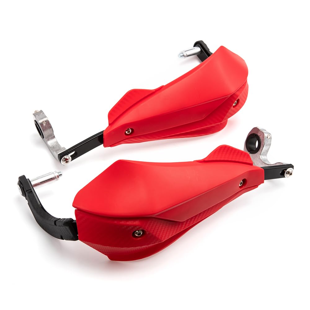 Protège-mains pour moto universels 22 mm 25 mm 28 mm Protège-guidon Écran de protection Équipement de protection contre le vent pour motos scooters et quads pour PCX 125 /R 1250 GS/TMAX (Rouge)