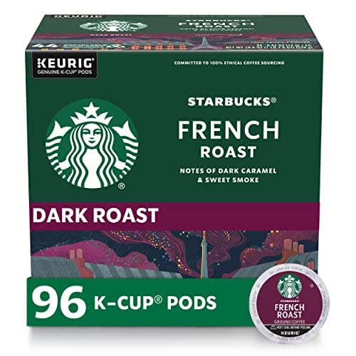 Starbucks K-Cup Coffee Pods, Dark Roast Hot or Iced Coffee,