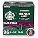 Starbucks French Roast Coffee K-Cup Pods | Dark Roast | Coffee Pods for Keurig Brewers | 4 Boxes (96 Pods)