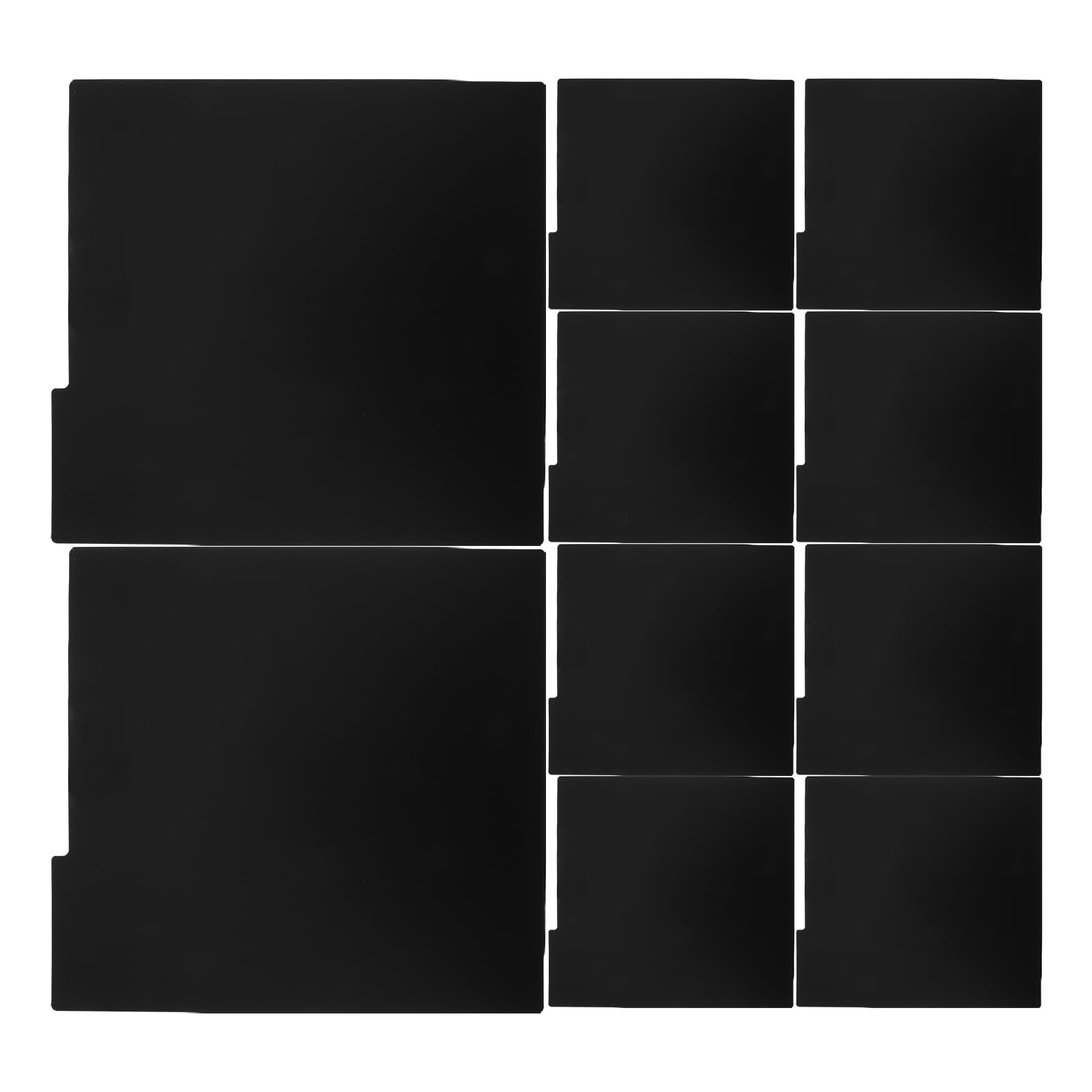 Séparateurs vinyles PLAFOPE noirs | Intercalaires de rangement pour bac à disques et CD