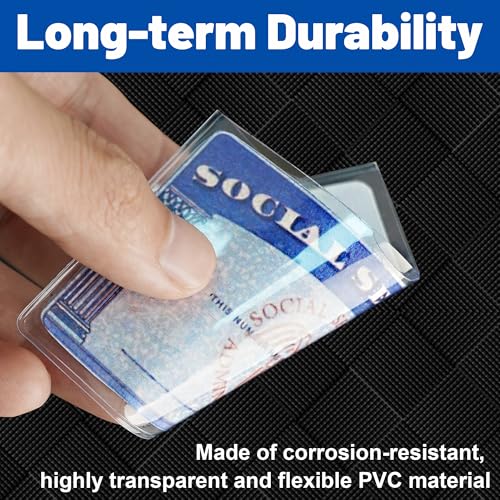 6 pack social security card protector sleevesnew medicare card protector sleevecredit card holder24 mil soft clear card sleeves for waterproof ssn card protectorcredit card cover
