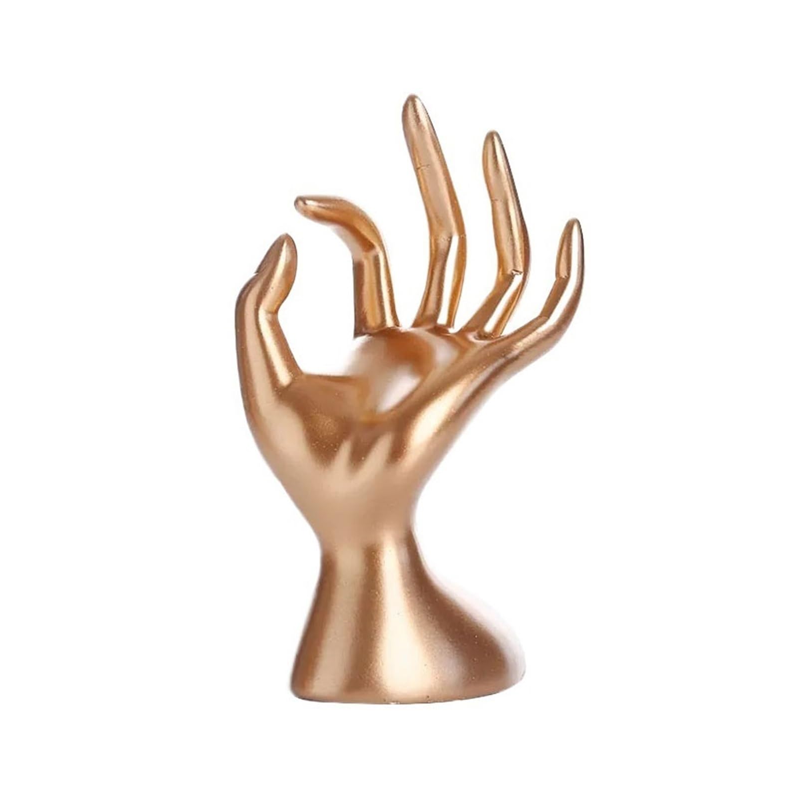 CJHFR472SG Jewelry Organizer Stands Ring Display Stand Matte Resin Mannequin Hand Jewelry Showcase Holder Jewelry Display Stand(Gold)