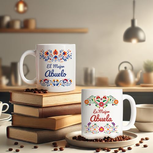 Breezy Valley Grandparents Gifts for Grandma Grandpa from Grandkids - Gifts for Grandparents Abuela Abuelo Birthday, Regalos Para Abuela Abuelo Gift In Spanish, Grandma Grandpa Coffee Mugs - Image 5