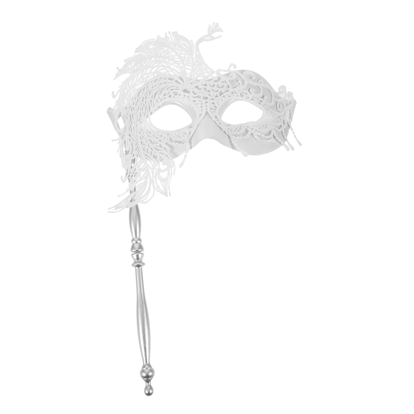 GAROZATION Fancy Dress Masks Women Masquerade Stick Mardi Gras Masks for Women Cosplay Party Prom Handheld for Events