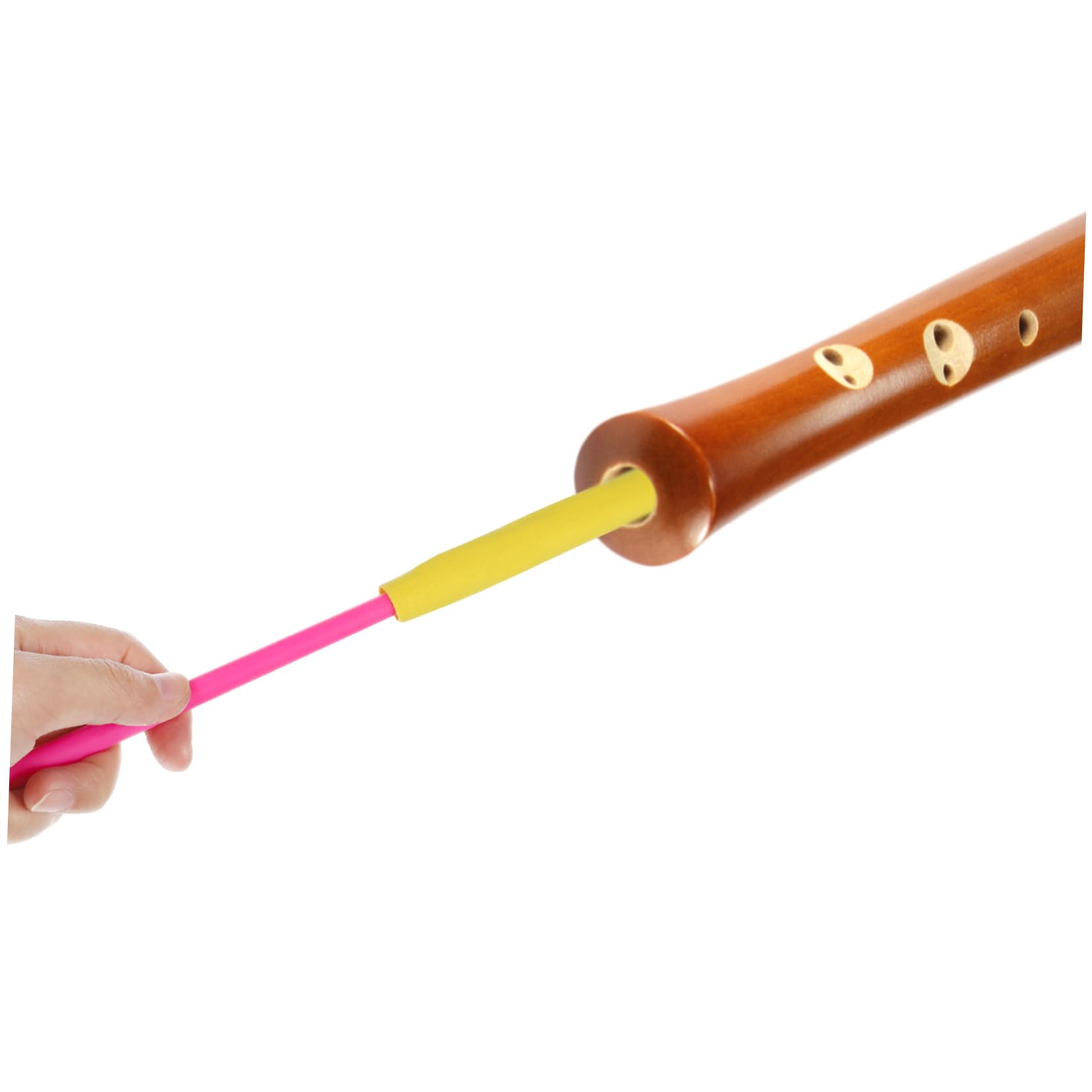 Wakauto Flute Cleaning Stick Flute Swab Soft Rubber Tip for Clarinet Accessories