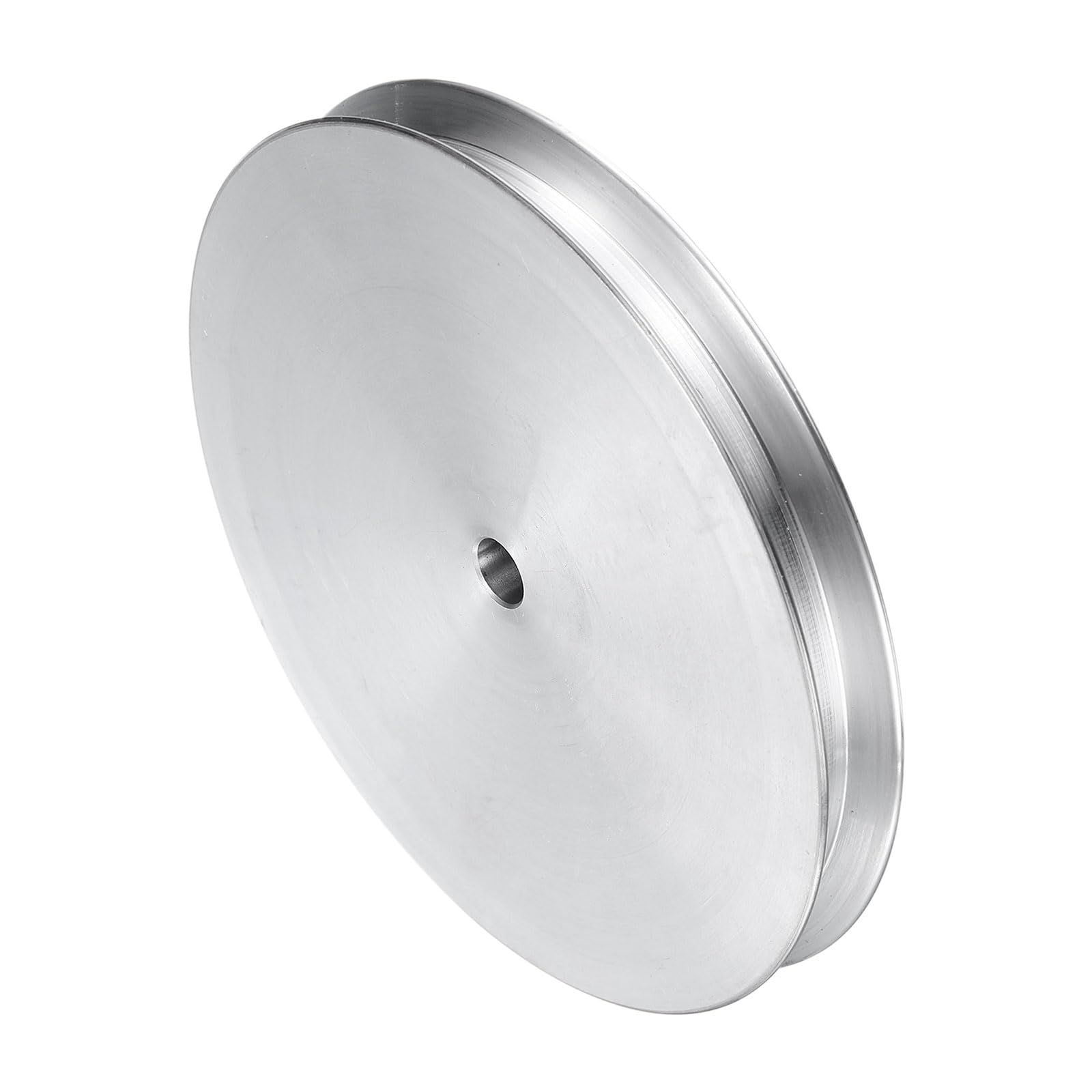 uxcell V-Type Pulley 5mm Bore 80mm Outer Dia Single Groove Aluminum Alloy for Motor Shaft Drilling Machine 6mm(1/4") PU Shape Belt