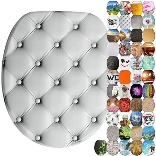 Sanilo Soft Close Toilet Seat, Wide Choice of New Toilet Seats, Stable Hinges, Easy to Mount (Comfort)