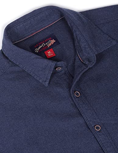 Image of U.S. Polo ASSN. Men's Cotton Solid Slim Fit Shirt