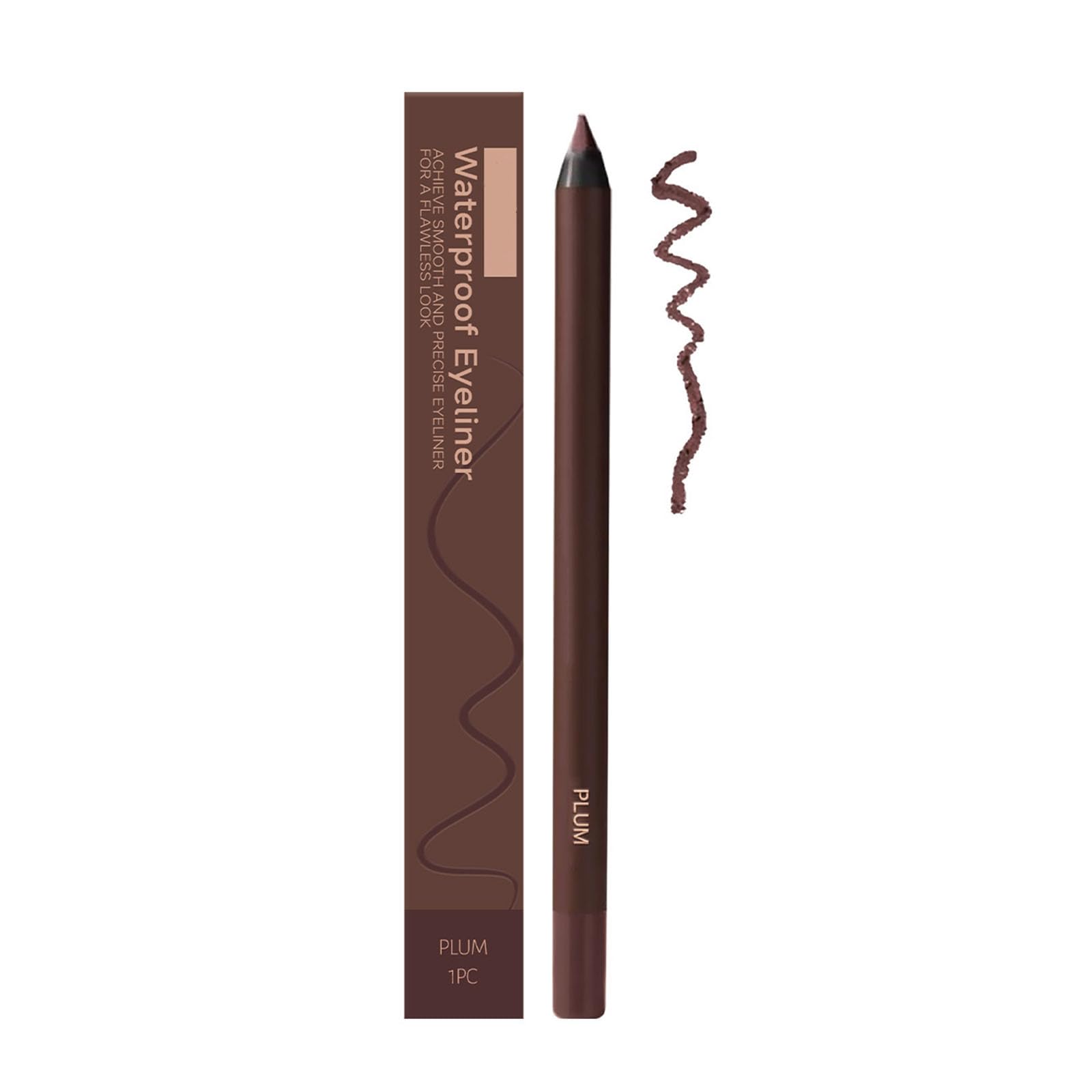 Plum Eyeliner, 24H Waterproof Eyeliner Pencil, No Fading & Smudge Proof eyeliner