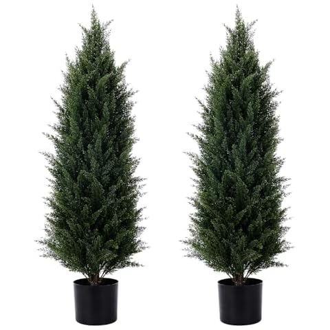 Metach 4ft Artificial Cedar Tree for Home and Office Cover