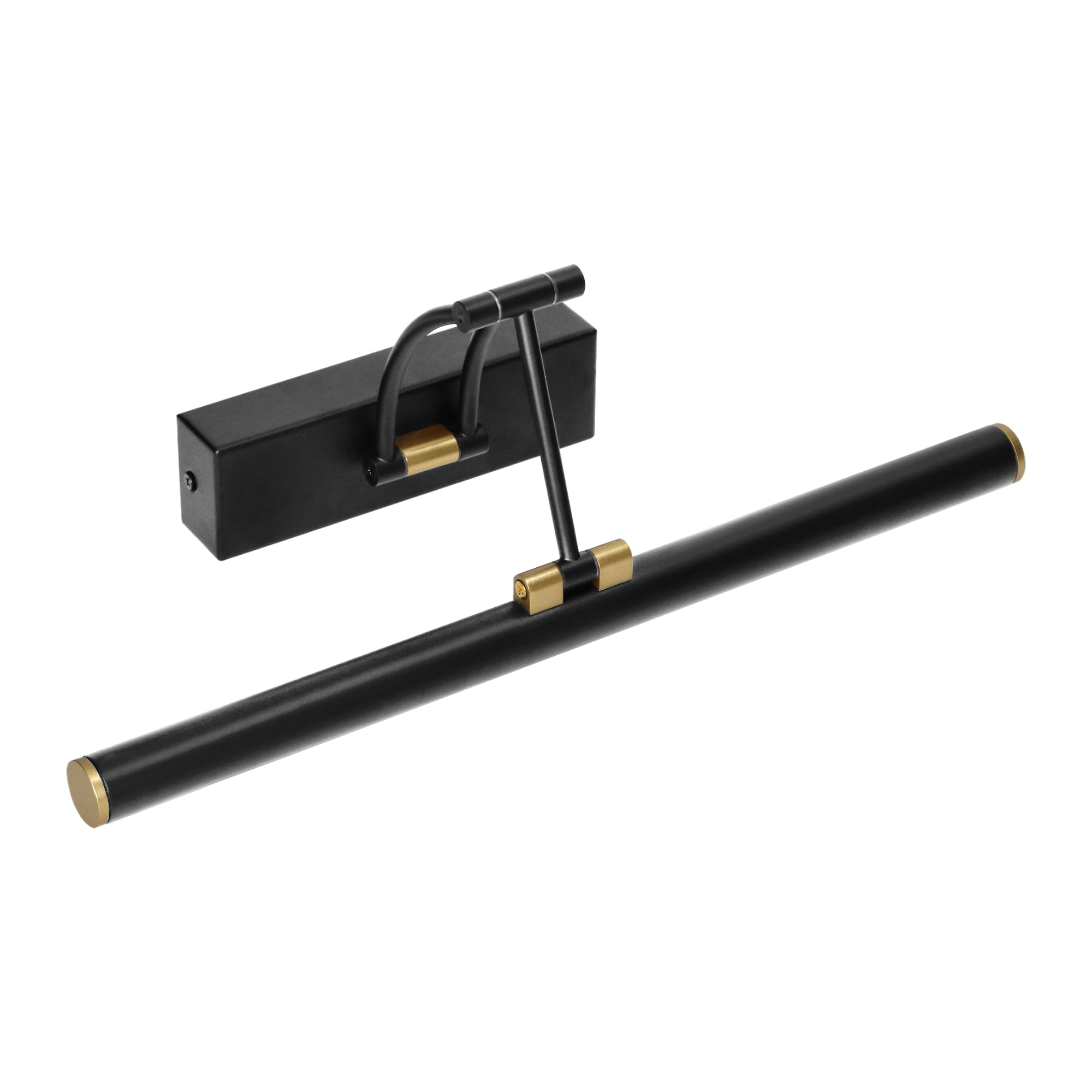 Lampada Specchio Bagno Colore Nero 4000K IP44 Applique Bagno Specchio con Braccio Mobile - Regolazione dell'Angolo di Illuminazione Design Moderno (40cm / 7W / 770lm)