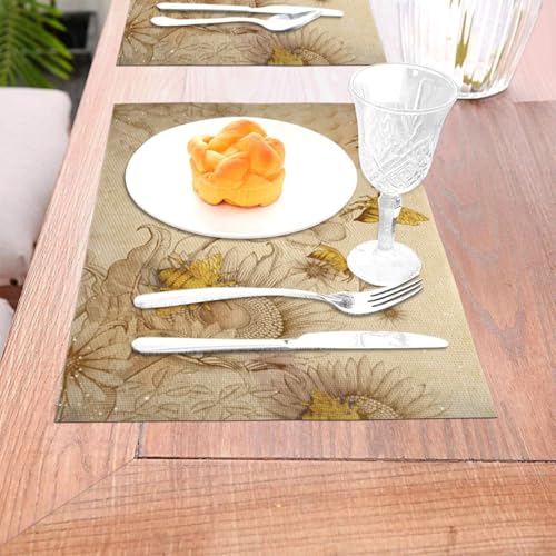 Set de table résistant à la chaleur lot de 6 pour protéger table des taches