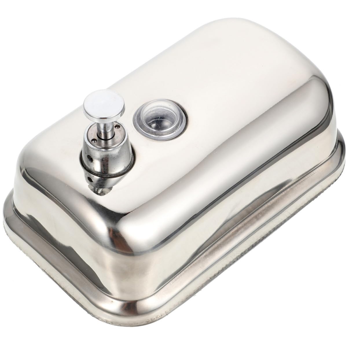 Dispensador y Portátil de Jabón Diseño Moderno de Acero Inoxidable de Pared 1000 Ml, Fácil de Presionar Adecuado para Baños y Restaurantes