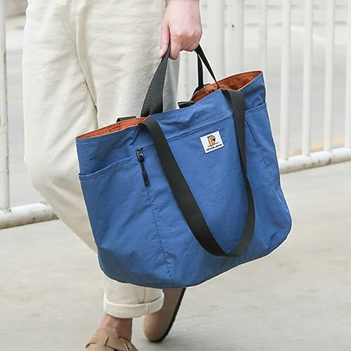 Miniatura 6 de VanFn Bolsas de lona, bolsas de viaje plegables, bolsas de gimnasio ligeras, bolsa de fin de semana al aire libre, mochila de equipaje, bolso de