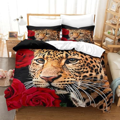 Housse de Couette Lémurien Microfibre Parure de Lit 220x240 Fermeture Éclair - 3